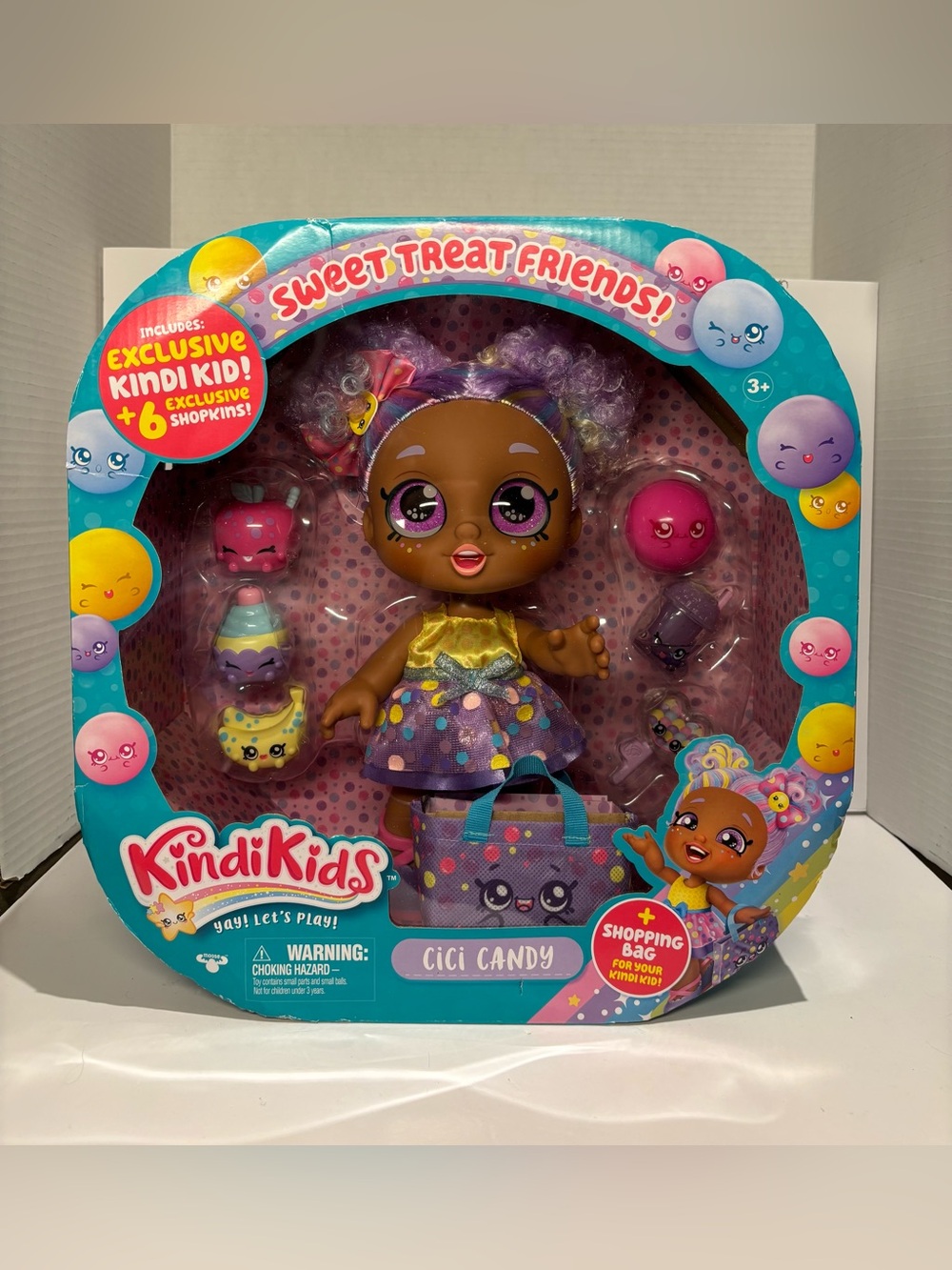 Kindi Kids Cici Candy 12" Doll With Accessories +6 Exclusive SHOPKINS New In Box